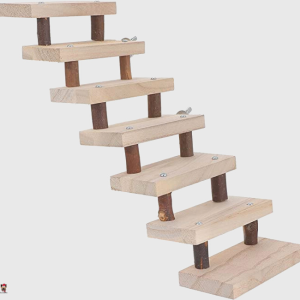 STOBOK Small Wooden Animal Ladder Cage Bridge Platform
